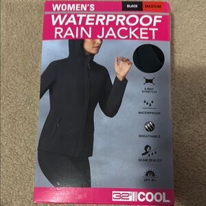 32 Degrees Women's lightweight Black Waterproof Rain Jacket